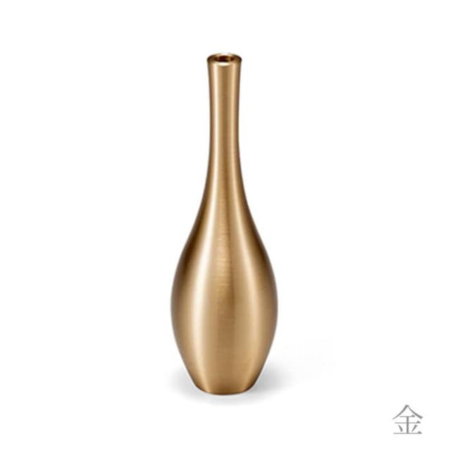 一輪差し 金 ミニ ( 能作 初任給 プレゼント 父の日 早割 ガラス フラワーベース 花器 一輪挿し おすすめ 高岡銅器 周年 創立 上場 )