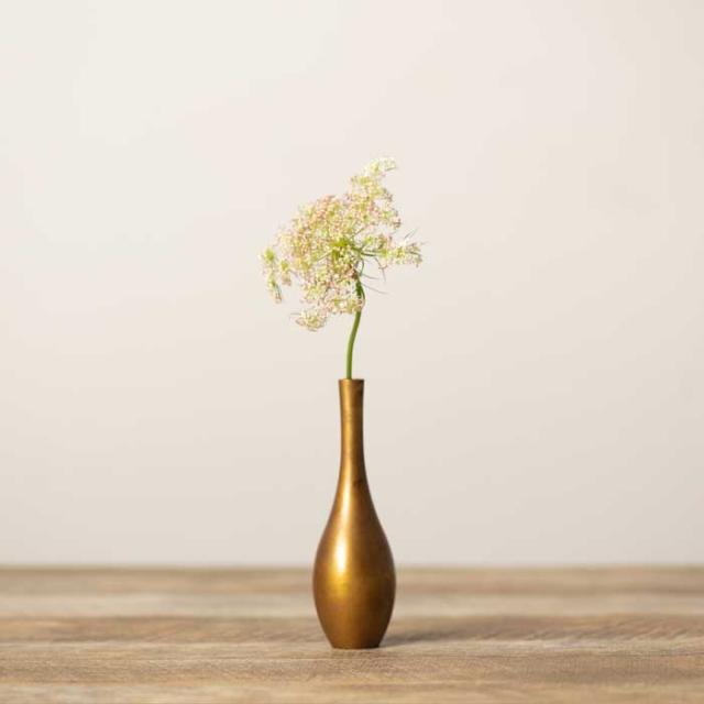 一輪差し 金茶 ミニ ( 能作 初任給 プレゼント 父の日 早割 ガラス フラワーベース 花器 一輪挿し おすすめ 高岡銅器 周年 創立 上場 )
