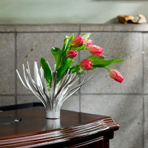 一輪挿し花瓶(銅器) 江戸時代 古銅製花器 花入れ 一輪挿し 花瓶 時代物