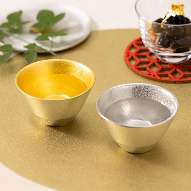 盃ペア 喜器(きき)II 錫 金箔 2個入り ( 能作 名入れ有料