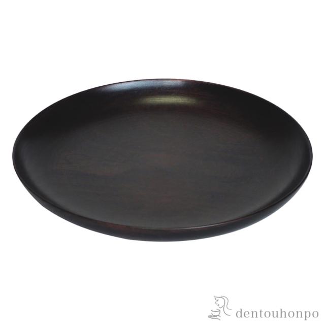 木製受盛皿 神代色 240mm ( 初任給 プレゼント 母の日 プレート おつまみ 料理 和食 洋食 山中漆器 結婚 出産 内祝い 引き出物 )