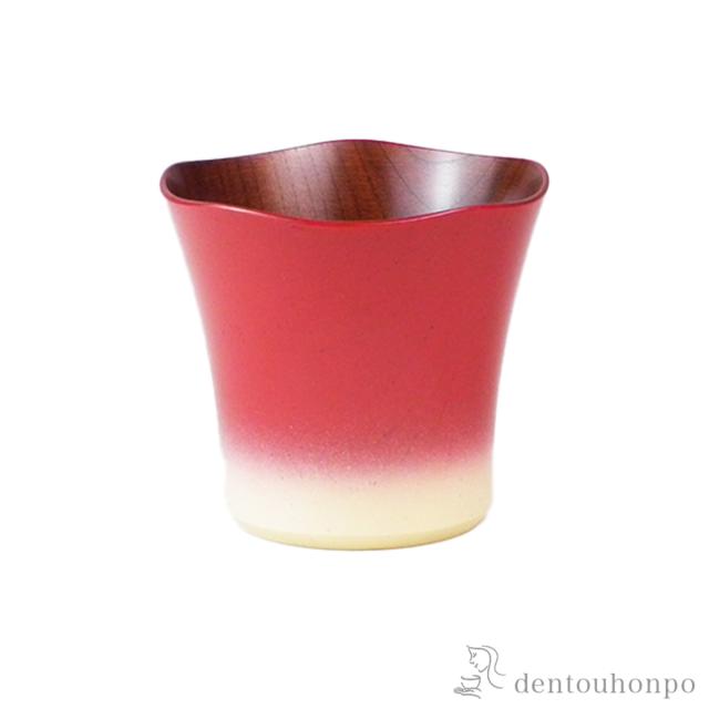木製カップ 花形 赤富士 ( 焼酎グラス ビアカップ ビールグラス フリーカップ グラス 山中漆器 結婚 出産 内祝い 引き出物 ) 6,639円