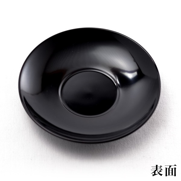 「送料無料」 茶托ダルマ型 溜塗 126mm 5枚セット ( セット 湯のみ 湯呑み 山中漆器 結婚 出産 内祝い 引き出物 )_1