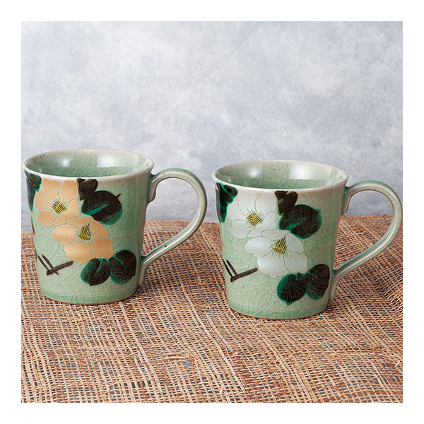 送料無料 九谷焼 マグカップ 金銀椿 ペア 退職祝い プレゼント 結婚式 両親 プレゼント お祝い 高級 九谷焼 結婚 出産 の通販はau Pay マーケット 伝統本舗