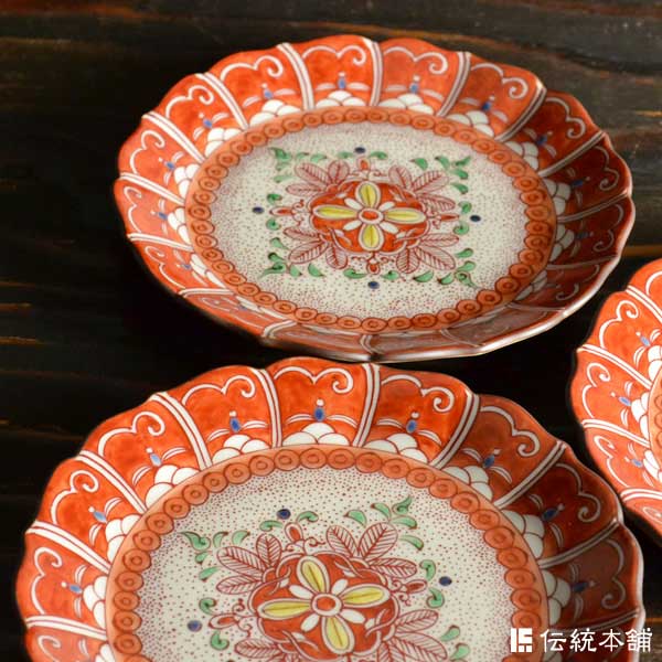 「送料無料」 九谷焼 皿揃 飯田屋 5号 ( 退職祝い 定年 セット おつまみ 料理 九谷焼 結婚 出産 内祝い 引き出物 金婚式 )