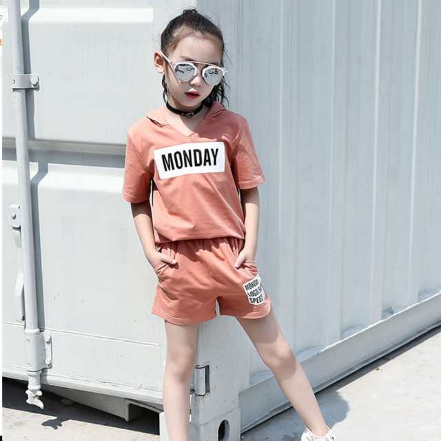 上下セット 子供服 キッズ 女の子 半袖 ショートパンツ 半ズボン 運動服 トレーナー カジュアル 夏 フード付き 120 130 140 150  160の通販はau PAY マーケット Ｓｕｎｆｌｏｗｅｒｋｉｄｓ au PAY マーケット－通販サイト