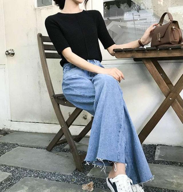 秋冬 ハイウエスト デニム カットオフデニム ストレートジーンズ ワイドパンツ デニムパンツ カジュアル レディースの通販はau Pay マーケット Aeka Clothet