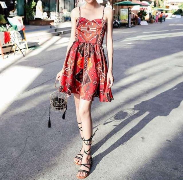 ボヘミアン キャミワンピース 編み上げ ミニ丈 ビーチ リゾート レディースの通販はau Pay マーケット Aeka Clothet