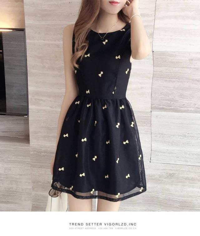 夏新作 プリント ノースリーブ ワンピース ミニスカート シースルー リボン デート服 夏服 レディース 韓国 ファッションの通販はau Pay マーケット Aeka Clothet