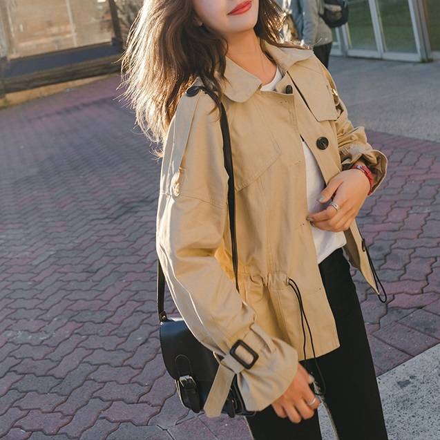 ブルゾン ジャケット ショートコート 袖絞り 春服 秋服 通勤 レディース アウターの通販はau Pay マーケット Aeka Clothet