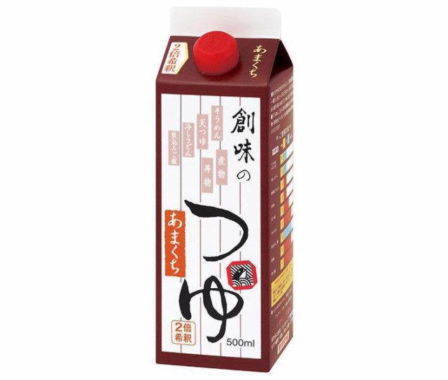 創味食品 創味のつゆ あまくち 500ml紙パック×6本入×(2ケース)｜ 送料無料