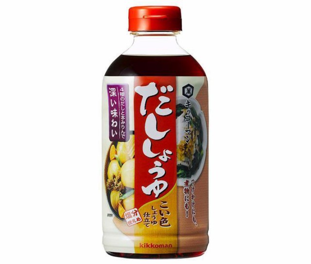 キッコーマン だししょうゆ こい色しょうゆ仕立て 500mlペットボトル×12本入×(2ケース)｜ 送料無料の通販は