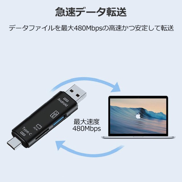 全商品オープニング価格 5in1 SD microSDカードリーダー 軽量 コンパクト USB2