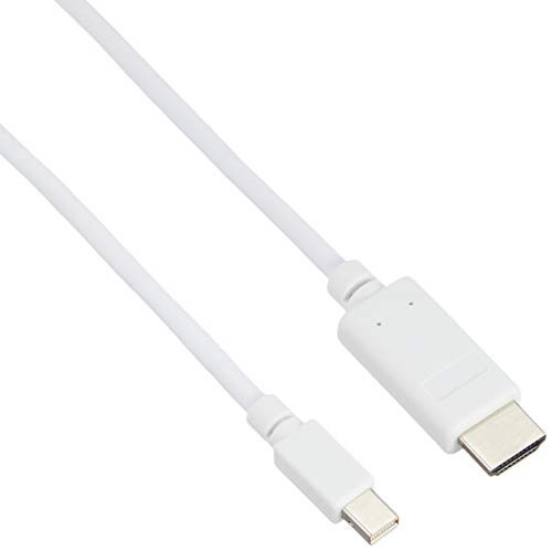 エレコム Mini DisplayPort (オス) - HDMI (オス) 変換ケーブル 2m ホワイト AD-MDPHDMI20WH