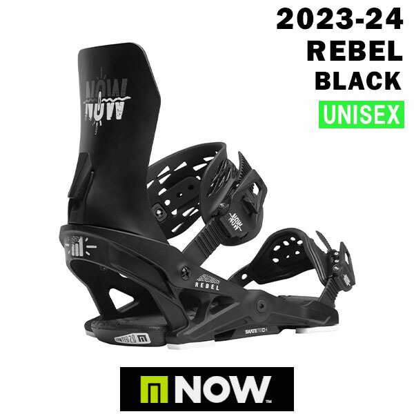 23-24 NOW SNOWBOARD BINDING REBEL BLACK 2024 ナウ スノーボードバインディング レベル ブラック　正規品