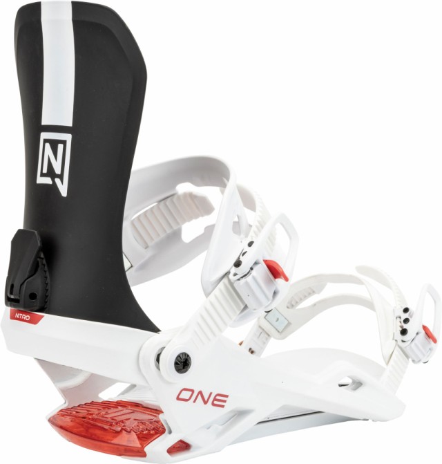 24-25 NITRO SNOWBOARD BINDING ONE BLACK/WHITE/RED 2024 ナイトロ スノーボードバインディング ワン ブラック/ホワイト/レッド 正規品