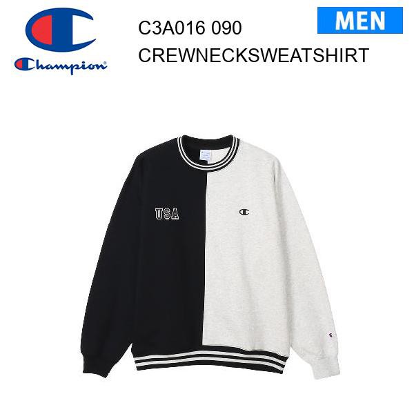 24fw チャンピオン Champion クルーネックスウェットシャツ ブラック C3-A016 カラー 090 メンズ 正規品