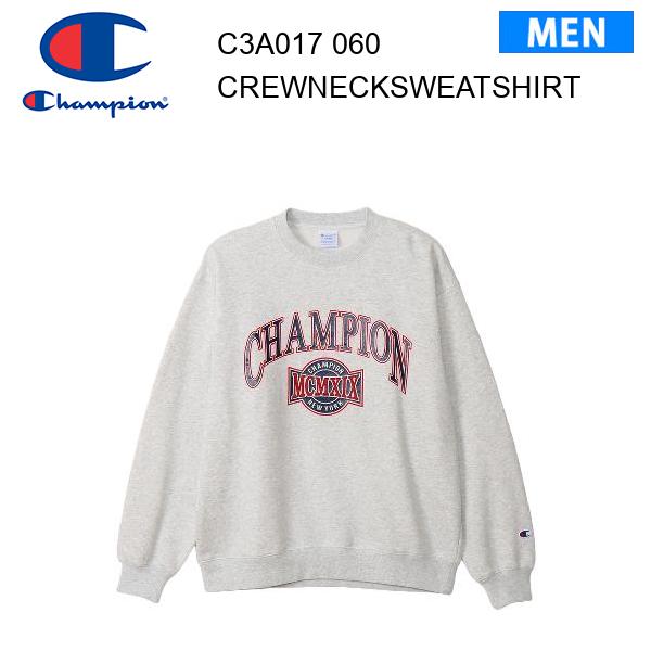 24fw チャンピオン Champion クルーネックスウェットシャツ ヘザーグレー C3-A017 カラー 060 メンズ  正規品の通販は 7,213円