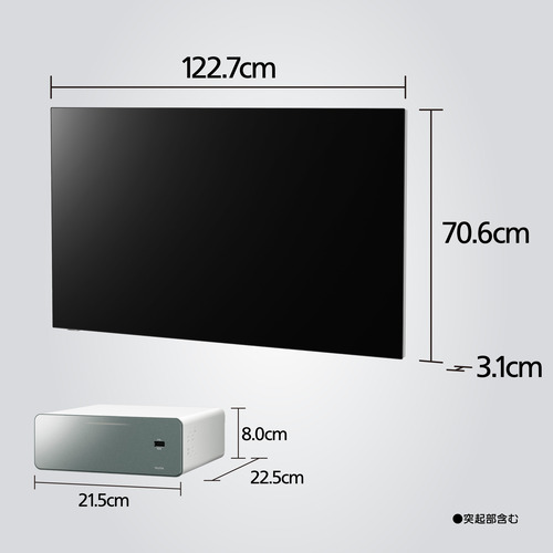 無料長期保証】パナソニック TH-55LW1 4K有機ELテレビ ウォール