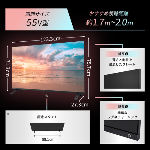 REGZA 55E350R 55V型 4K液晶テレビ 地デジ・BS･110度CS・4K衛星放送チューナー内蔵_2