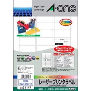 エーワン ３１１４７ レーザーＰプリンタラベル３０面５００シートの通販は