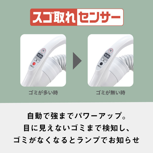 パナソニック MC-PJ250G-W 紙パック式キャニスター掃除機 コード式 スゴ取れセンサー搭載 オフホワイト_2