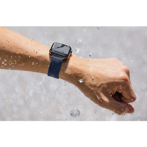 MAPPON REED あやね　8本セット　H25 KENZAN UNIQ-44MM-ASPOBLU Apple Watch 44／45／46mm用編み込み
