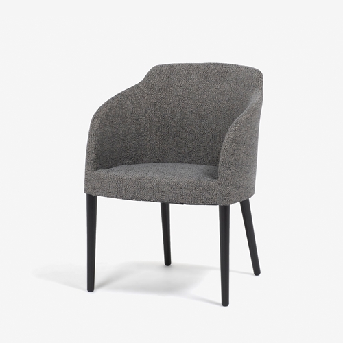 大塚家具 erba（エルバイタリア）ダイニングチェア 「エモジオーネ」 アーム付き／布ダークグレー色の通販は