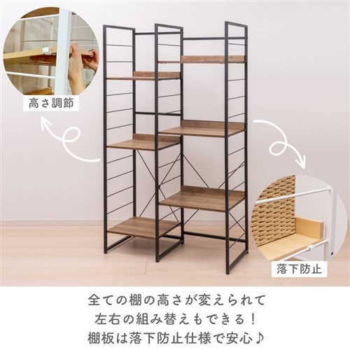 ヤマダオリジナル 家電ラック [幅100×奥行き50×高さ180cm] ナチュラル／ホワイト