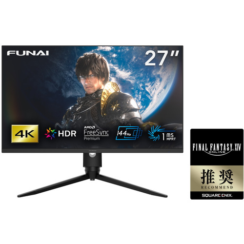 台数限定】【4K】FUNAI FGM-27F750 4Kゲーミングモニター ブラック