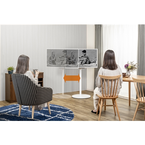 YAMADASELECT(ヤマダセレクト) YTS2455JKW テレビスタンド 自立式 自由に動くキャスター付 フラミンゴ ムービング 耐震性能震度７ 足元ストッパー付_2