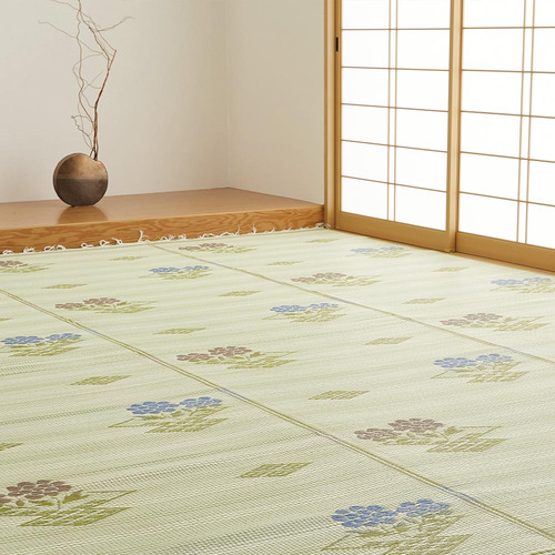 萩原 洗えるい草風カーペット #110 本間6帖