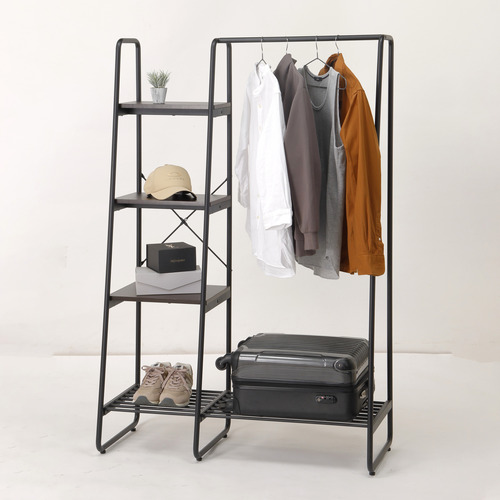 ヤマダオリジナル ハンガーラック ストーン 幅100×奥行40×高さ150cm 置く 掛ける 収納 ブラック＆ブラウン 11,884円