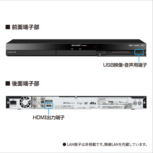 SHARP 2B-C20GT1 ブルーレイディスクレコーダー AQUOS ブルーレイ トリプルチューナー 2TB