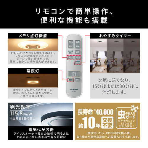 アウトレット超特価】アイリスオーヤマ CEK-A08DLPV LEDシーリング