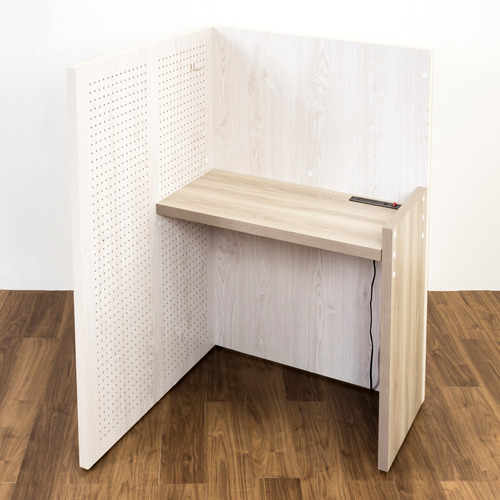 パーテーションデスク room.s 深井無線工業 ホワイトアッシュ／グレー