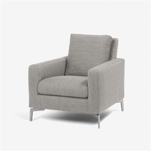 大塚家具 erba（エルバイタリア）アームチェア「Bellavista ベラビスタ」布グレーTIRINO55