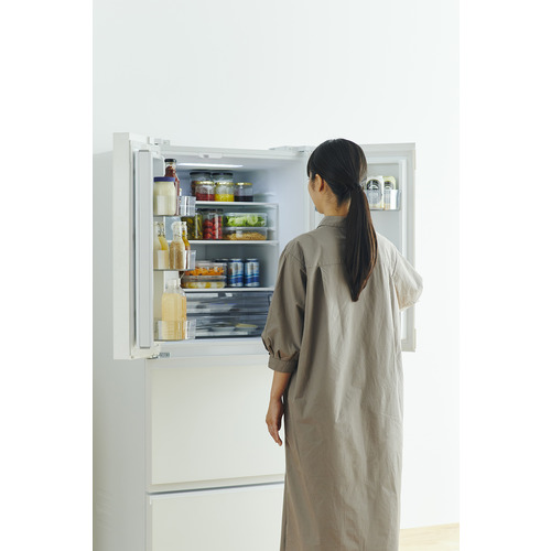 無料長期保証】ツインバード HR-E935W 4ドア冷蔵庫 背伸びせず使える