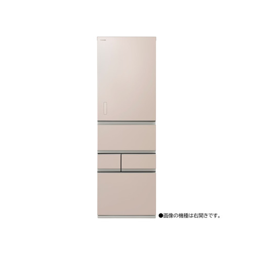 無料長期保証】東芝 冷蔵庫 452L 左開き 5ドア 幅60cm 奥行スリム 速鮮