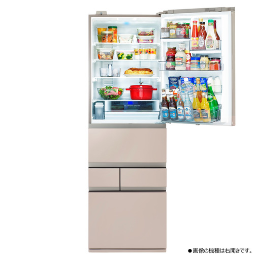 無料長期保証】東芝 冷蔵庫 452L 左開き 5ドア 幅60cm 奥行スリム 速鮮