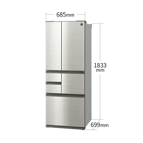 無料長期保証】シャープ 冷蔵庫 502L 観音開き 6ドア 幅68.5cm メガ 