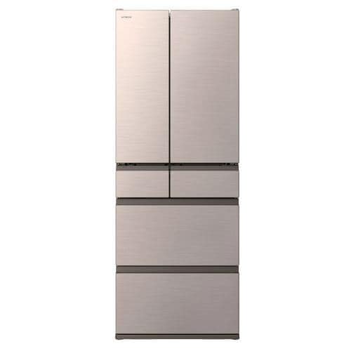 【無料長期保証】日立 冷蔵庫 617L 観音開き 6ドア 幅68.5cm ひろin冷凍プラス まるごとチルド コンシェルジュアプリ対応 R-HWC62X N ゴールド系