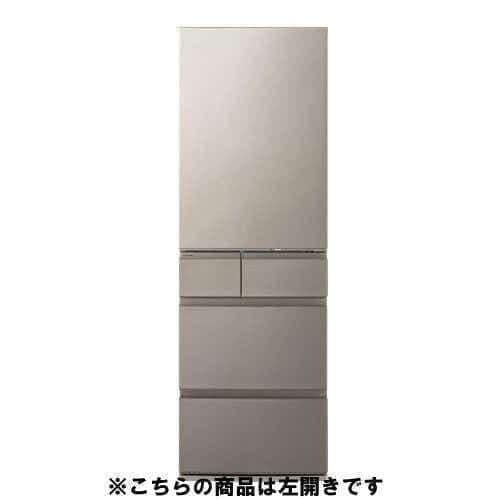 【無料長期保証】パナソニック 冷蔵庫 457L 左開き 5ドア 幅60cm サクッと切れる微凍結 ナノイーX NR-E46HV2L-N ベージュ系