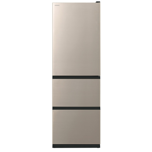 日立 冷蔵庫 375L 右開き 3ドア 幅60cm 真ん中野菜室うるおいチルド R-V38X ゴールド系