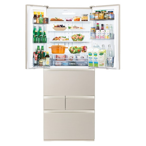 【無料長期保証】東芝 冷蔵庫 601L 6ドア 観音開き 幅 68.5cm 摘みたて野菜室 速鮮チルド ベジータ GR-Y600FK(EC) ゴールド系