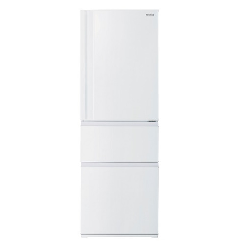 東芝 冷蔵庫 356L 右開き 3ドア 60cm うるおいラップ野菜室 3段冷凍室 GR-Y36SC(WU) ホワイト系