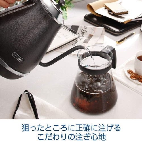 デロンギ 温度調整電気ケトル アイコナ 1000ml グレー デロンギ KBOE1230JGY 温度調節電気ケトル アイコナ 1000ml