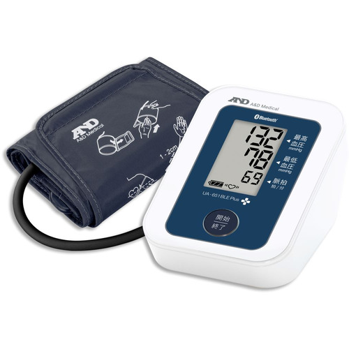 エー・アンド・デイ UA-651BLEPlus 通信機能付き上腕式血圧計 Plusシリーズ ホワイト・ダークネイビーの通販は 5,512円