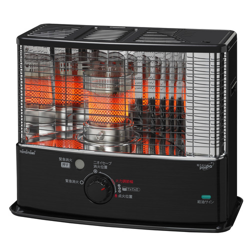 トヨトミ RS-W3024 反射形石油ストーブ 対応畳数：8〜11畳 ブラック