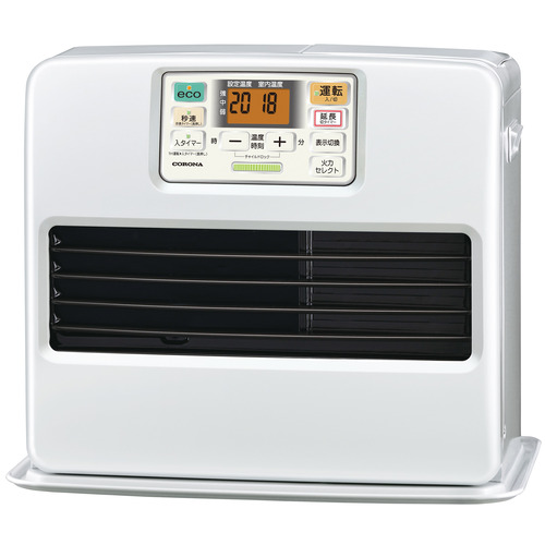 CORONA FH-ST4625BY(W) 石油ファンヒーター 火力セレクト機能搭載 大きな操作パネル 12畳まで タンク容量7.2L パールホワイト